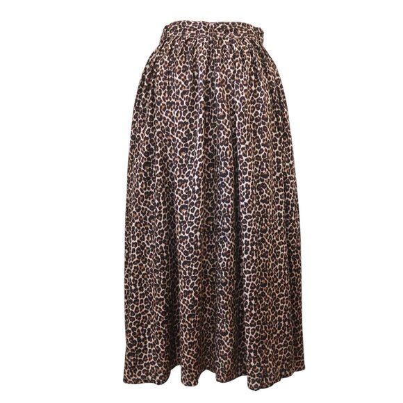 vtg y2k AMERICAN APPAREL Animal print gathered skirt sz S - Picture 2 of 6